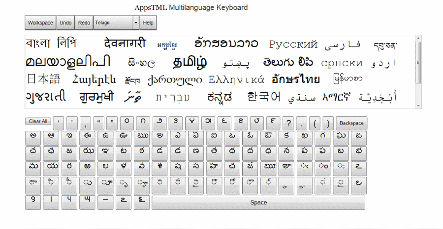 Multilanguage keyboard