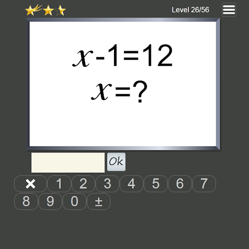 maths game basic algebra