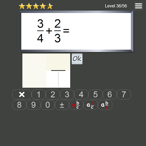 maths game fractions